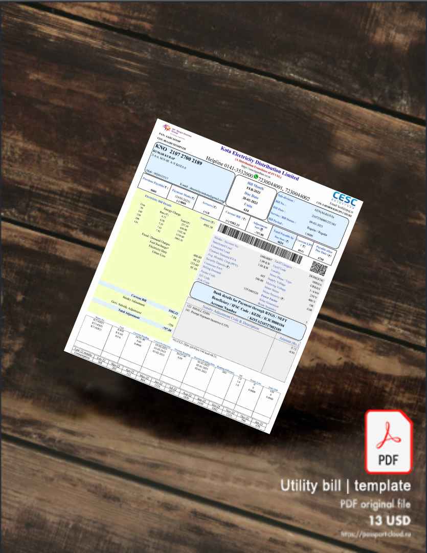 Utility bill | Albanian Power | Albania